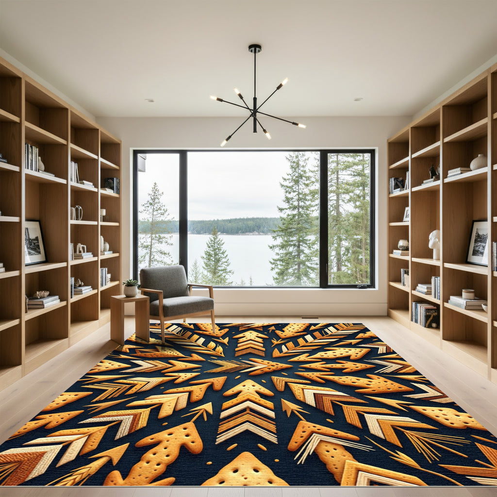 Golden Biscuit Arrow Tribal Collection Rug
