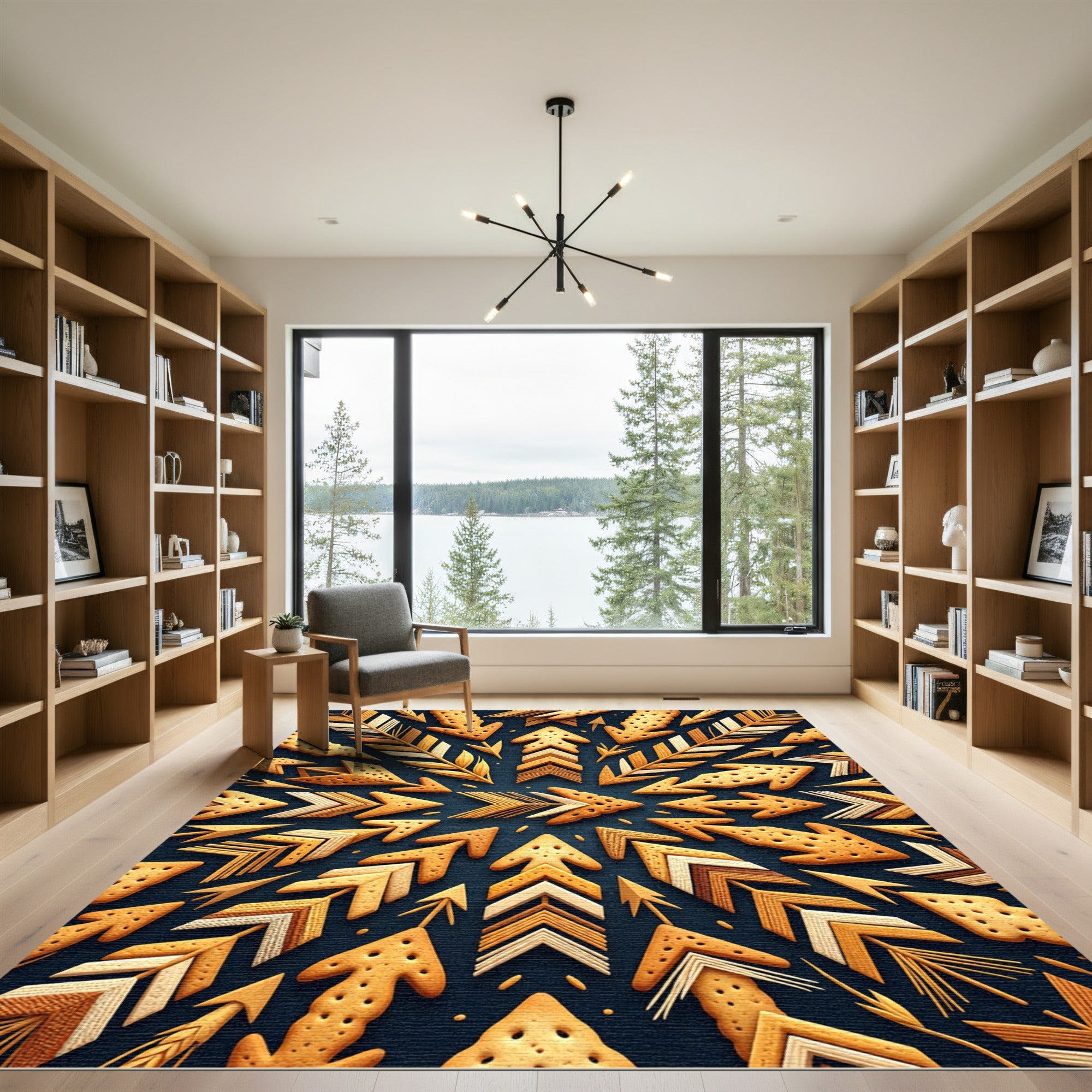 Golden Biscuit Arrow Tribal Collection Rug