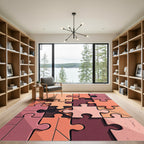 Warm Tones Jigsaw Composition Rug