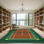 Clay Court Tennis Aerial View Rug