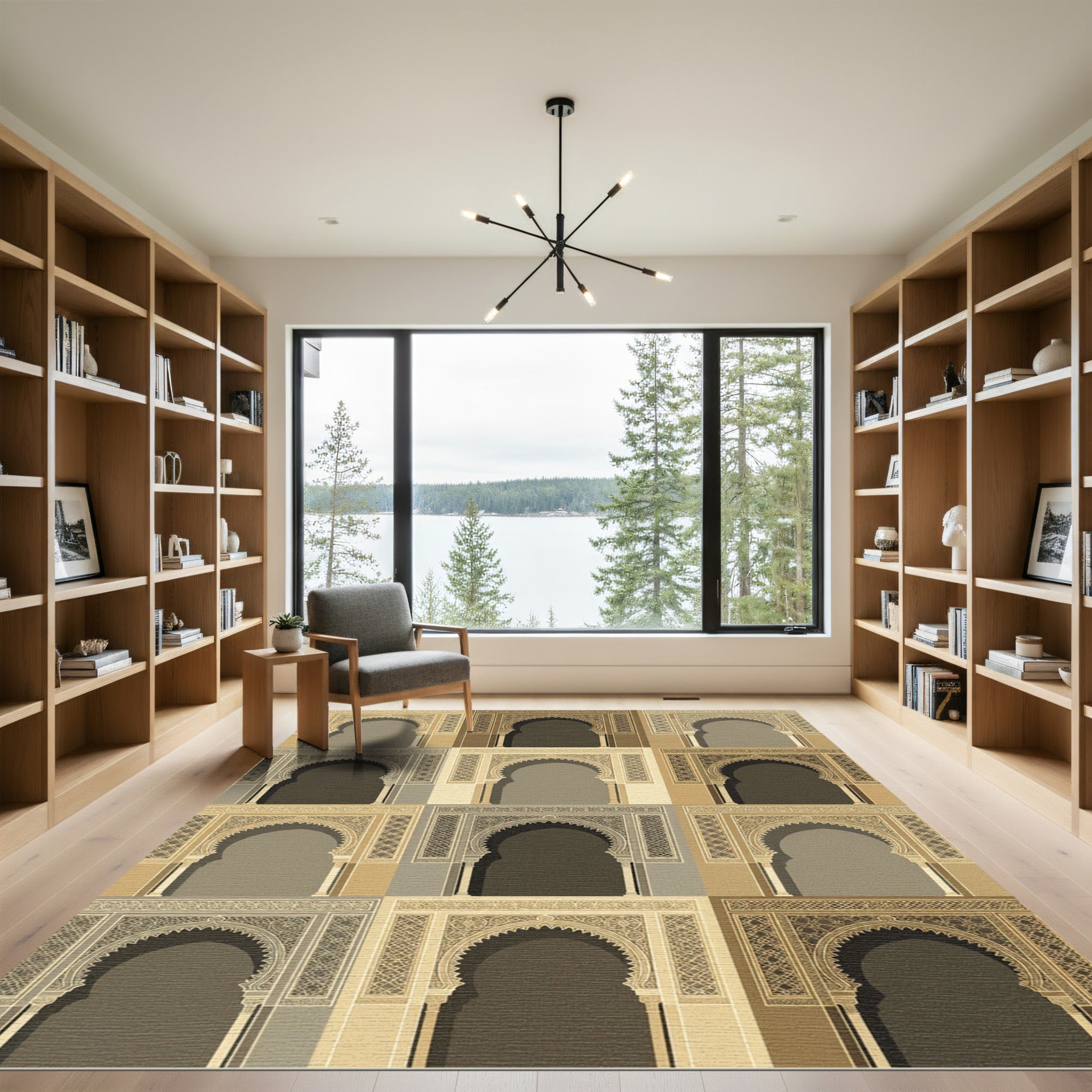 Caramel Archways Geometric Arabesque Rug