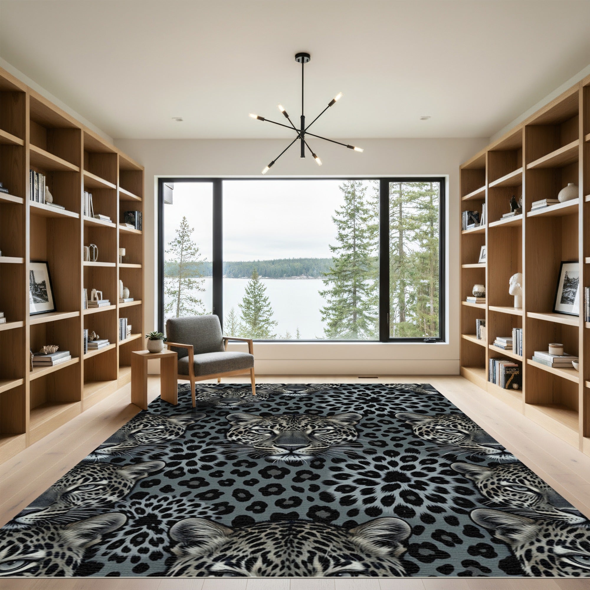 Dashing Leopard Spot Mandala Rug