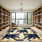 Vintage Tabby Cat Distressed Parchment Illustration Rug