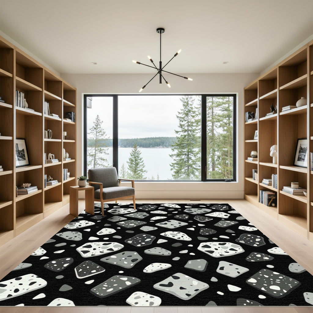 Monochromatic Pebble Scatter Rug