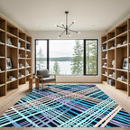 Pastel Palette Intersecting Diagonal Lines Rug