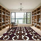 Geometric Chain Link Diamond Brown Rug