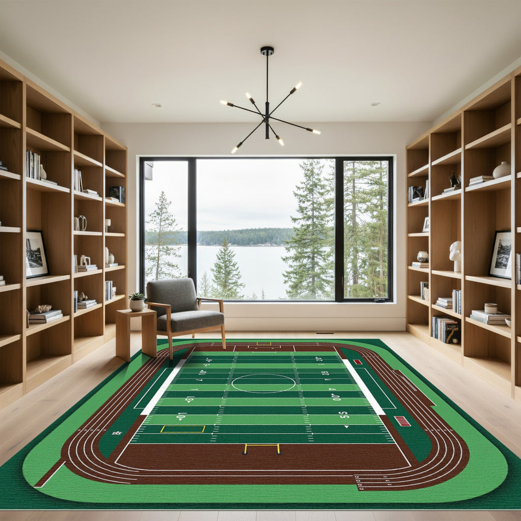 Athletic Field Track Stadium Rug