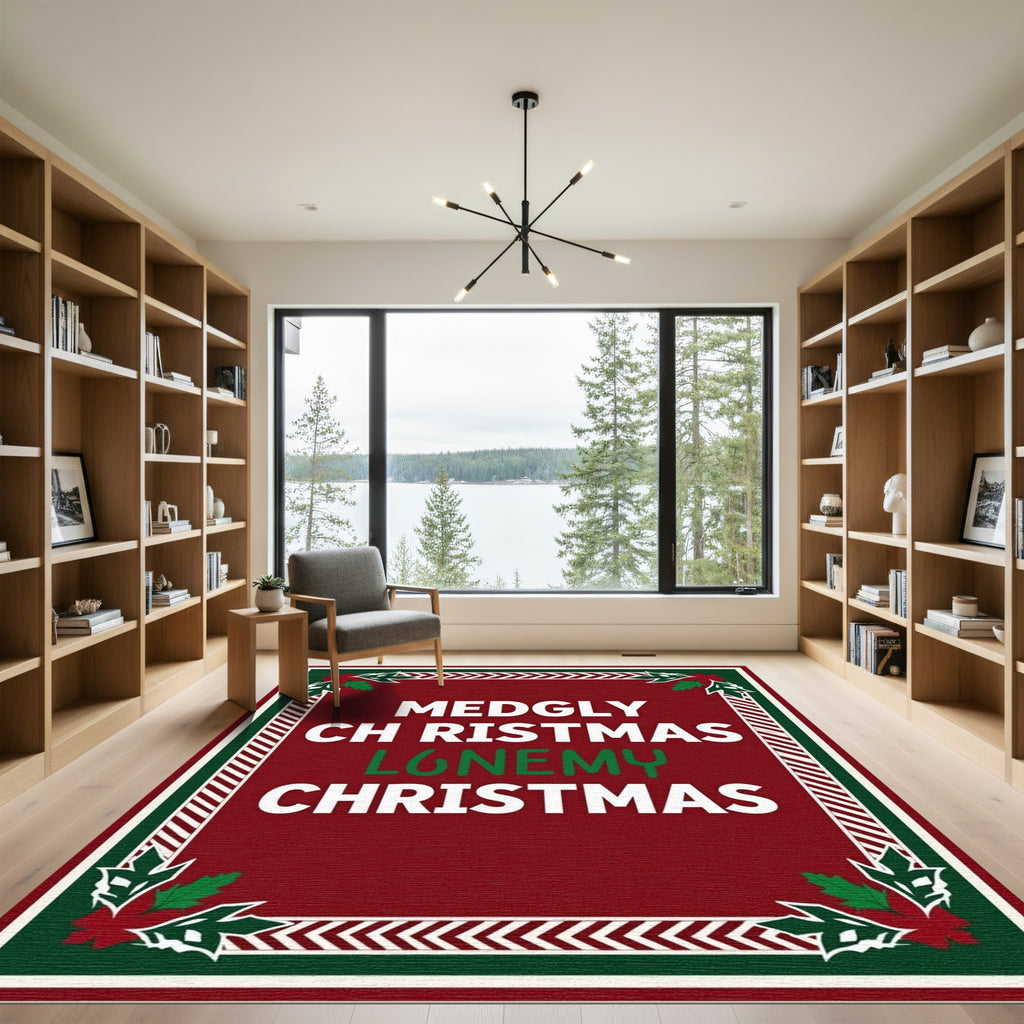 Merry Christmas Lonely Christmas Rug