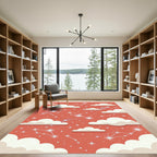 Terracotta Celestial Constellation Starry Sky Rug