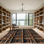 Industrial Rusted Metal Grate Rug