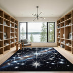 Cosmic Celestial Star Compass Rug