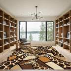 Abstract Giraffe Skin Geometric Animal Rug