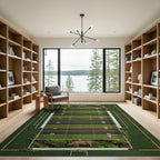 Whimsical Pig Football Field Graphic Rug