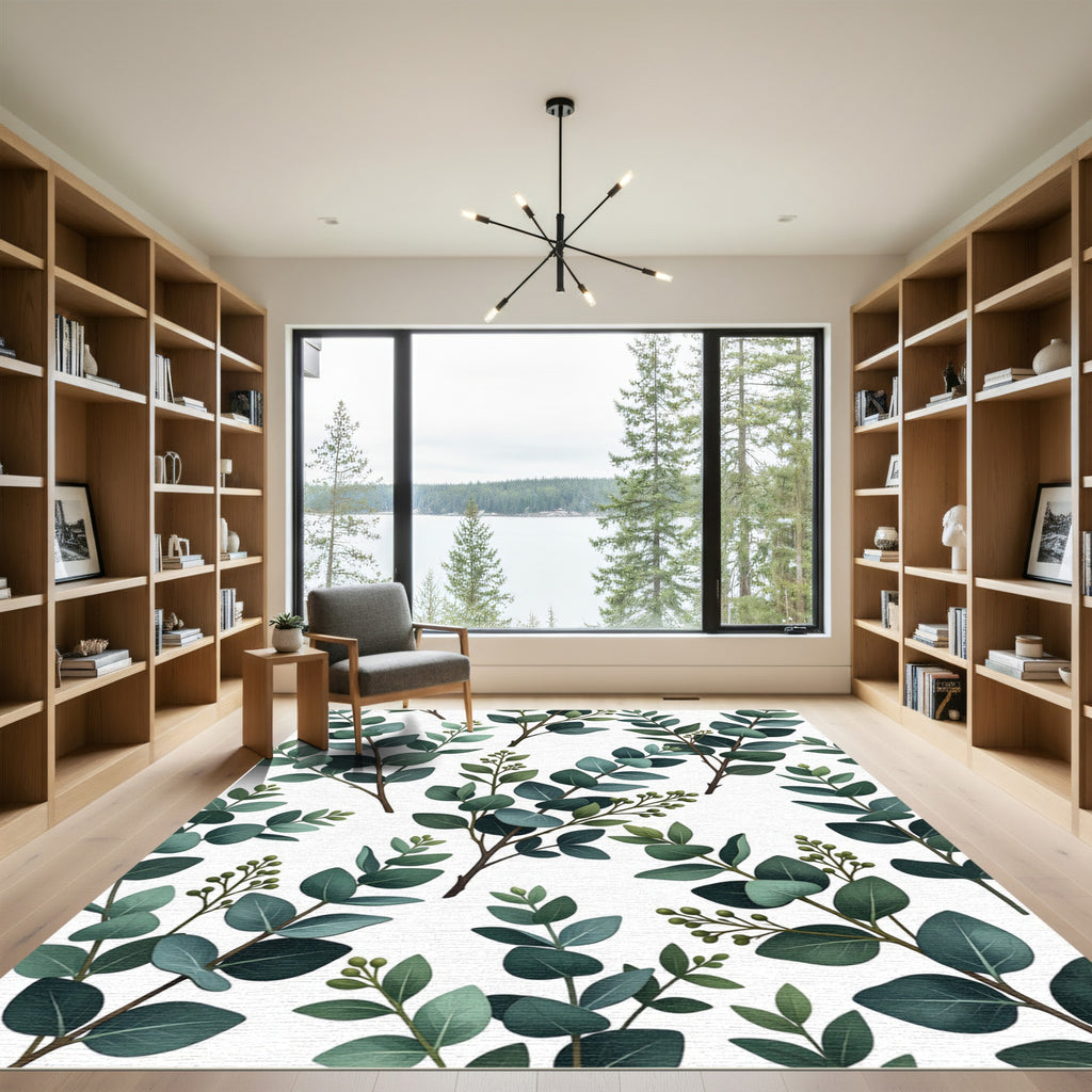 Eucalyptus Botanical Nature Vines Rug