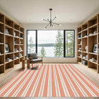 Warm Terracotta Twin Stripe Rug
