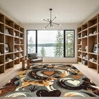 Sweet Hearts and Loyal Dog Illustration Rug