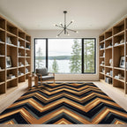 Earthy Mountain Range Chevron Rug