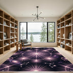 Cosmic Pink Starburst Constellation Rug