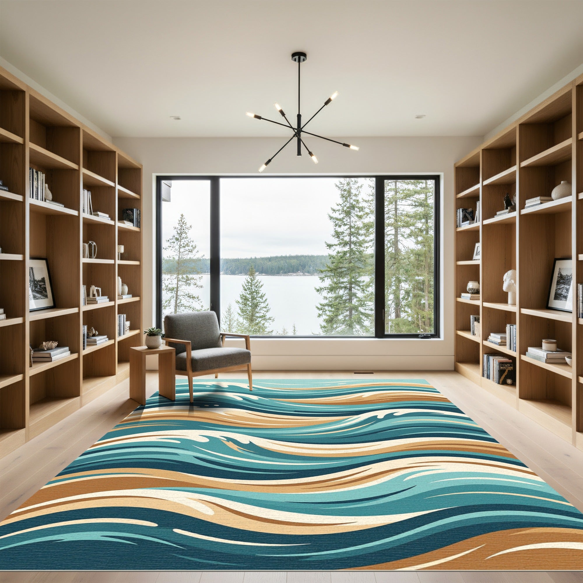 Tidal Wave Abstract Ocean Rug