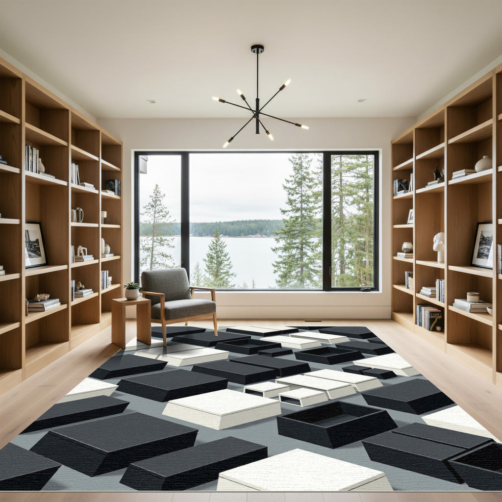 Monochromatic Geometric Box Grid Rug