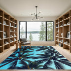 Tropical Palm Frond Sky View Rug