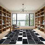 Monochromatic Cubed Illusion Rug