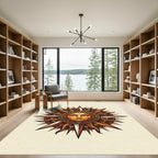 Golden Sun Celestial Radiance Art Rug