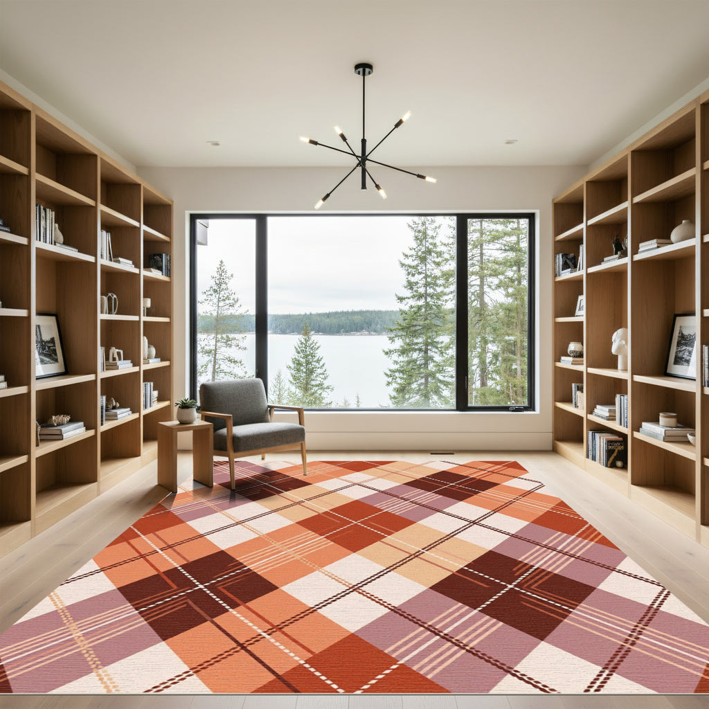 Rustic Argyle Diamond Plaid Rug