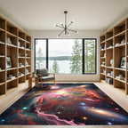 Vibrant Celestial Nebula Swirl Galaxy Rug