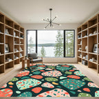 Multicolor Terrazzo Abstract Speckled Stone Rug