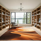 Amber Sunset Dune Abstract Horizon Rug