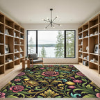 Vintage Floral Baroque Rose Garden Rug
