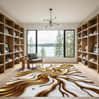 Liquid Gold Organic Branch Sculpture Rug
