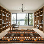 Earthy Southwestern Geometric Stripe Area Rug