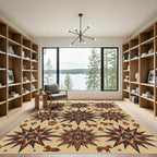 Earthy Southwestern Star and Desert Fauna Rug
