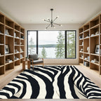 Bold Black Zebra Stripes Rug