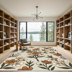 Earthy Petal Branch Flourish Rug