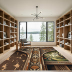Brown Floral Archway With Birds Rug