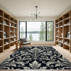 Ornate Acanthus Leaf Scrollwork Rug