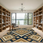 Geometric Diamond Earthy Tone Rug