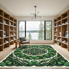Celtic Knot Shamrock Verdant Border Rug