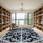 Chic Crystal Snowflake Pattern Rug