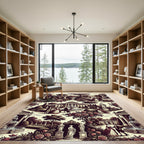 Regal Estate Rose Garden Scene Rug