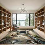 Gritty Tunnel with Blue Water Stains Rug