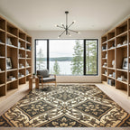 Classic Floral Damask Cream Gray Rug