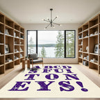 Electric Purple Starburst Alphabet Rug