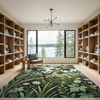 Botanical Grapevine Meadow Flora Art Rug
