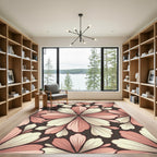 Blush and Cream Petal Medallion Rug