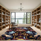 Gothic Haunted Sance Spirit Purple Gold Rug