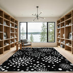 Monochromatic Polka Dot Cluster Arrangement Rug